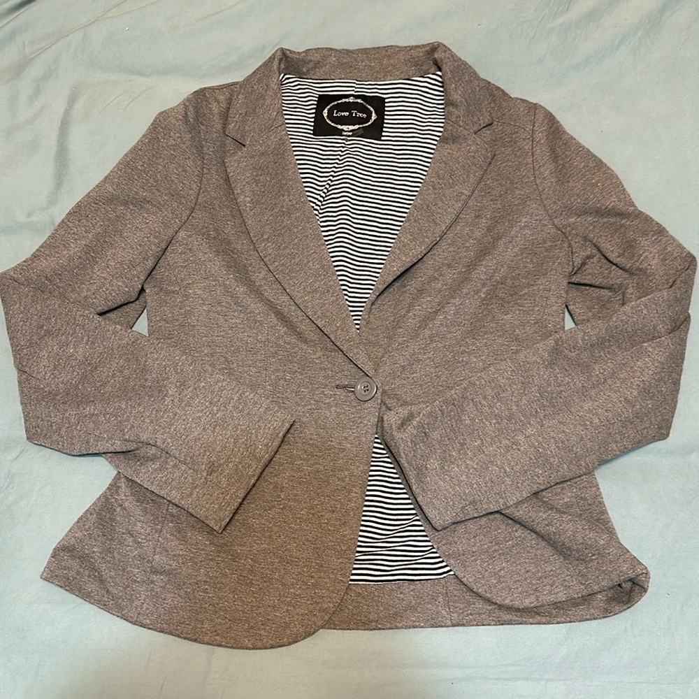 Love Tree Gray Blazer